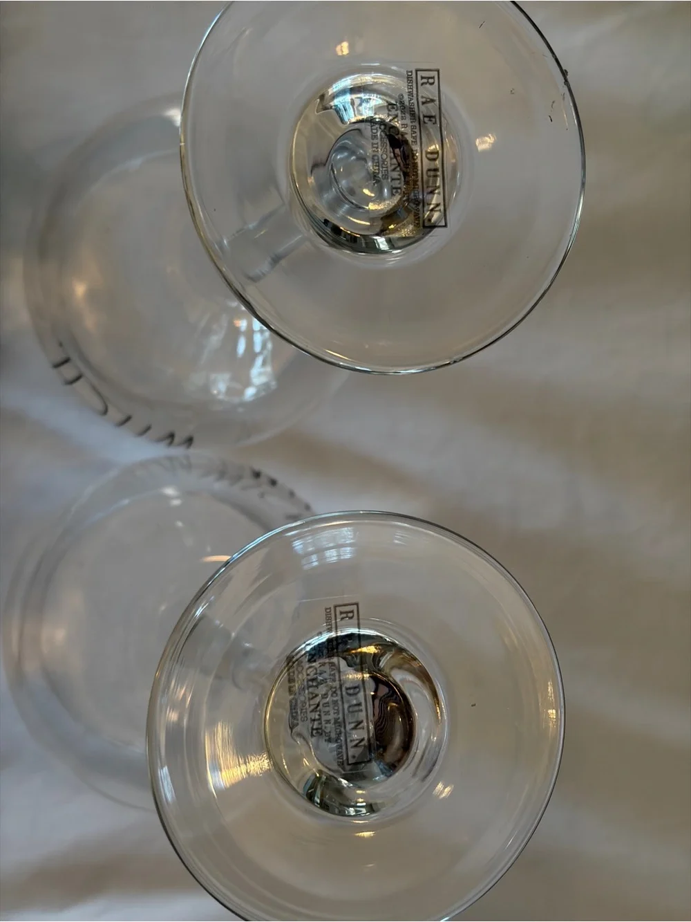 RARE, HTF Rae Dunn Long-Stemmed Wicked-/Good-Witch Halloween Wine Glasses ~ NEW